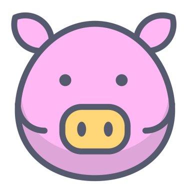 Domuz simgesi, vektör illüstrasyonu