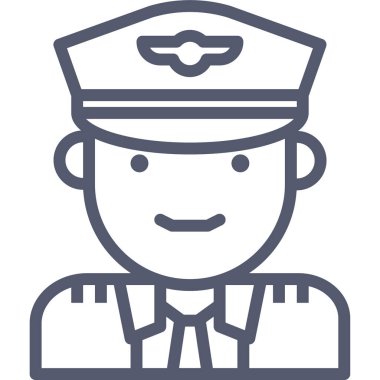 pilot. Web simgesi basit illüstrasyon