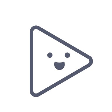 Yüzü olan bir çalma düğmesinin vektör çizimi