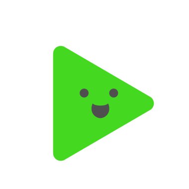 Yüzü olan bir çalma düğmesinin vektör çizimi