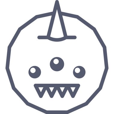 Çokgen karakter simgesi, vektör illüstrasyonu beyaz arkaplanda izole edildi  