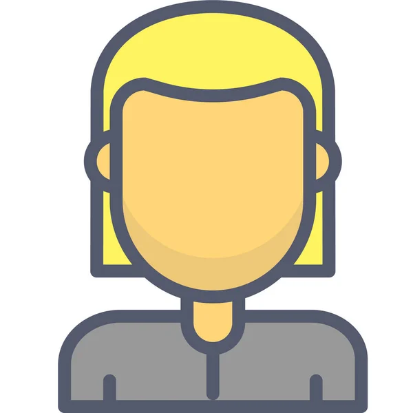 Perfil Usuario Icono Web Ilustración Vectorial Simple — Vector de stock