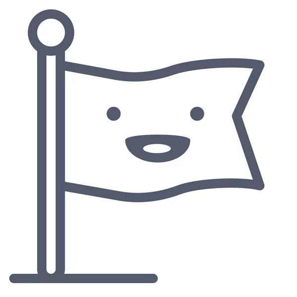 Ikona Strony Internetowej Flagi Ilustracja Wektora — Wektor stockowy