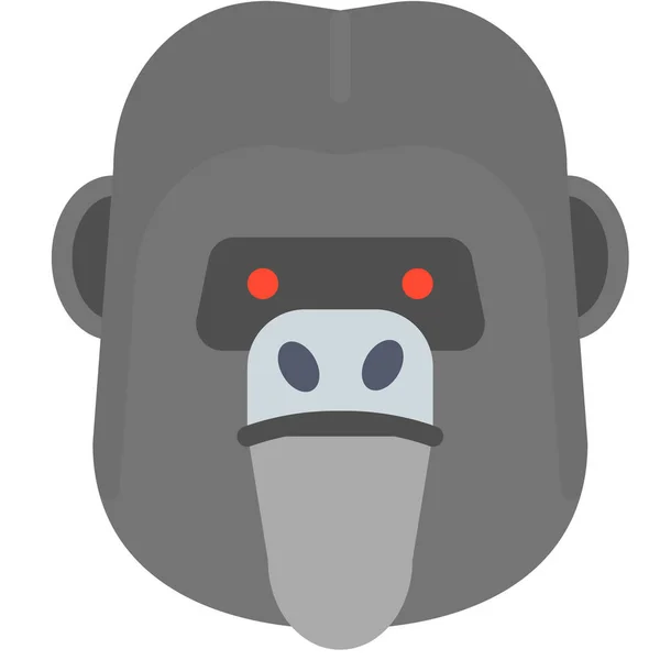 Ícone Gorila Estilo Moderno Isolado Fundo — Vetor de Stock