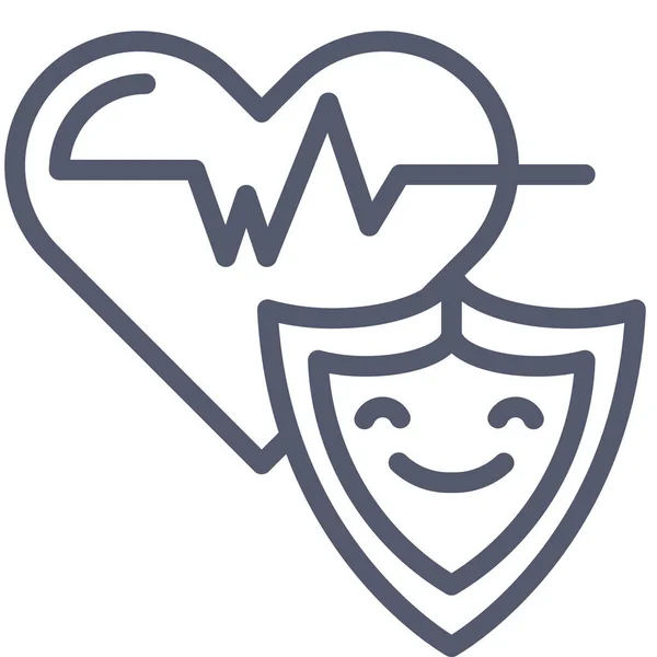 Szerelmes Szív Web Ikon Egyszerű Illusztráció — Stock Vector