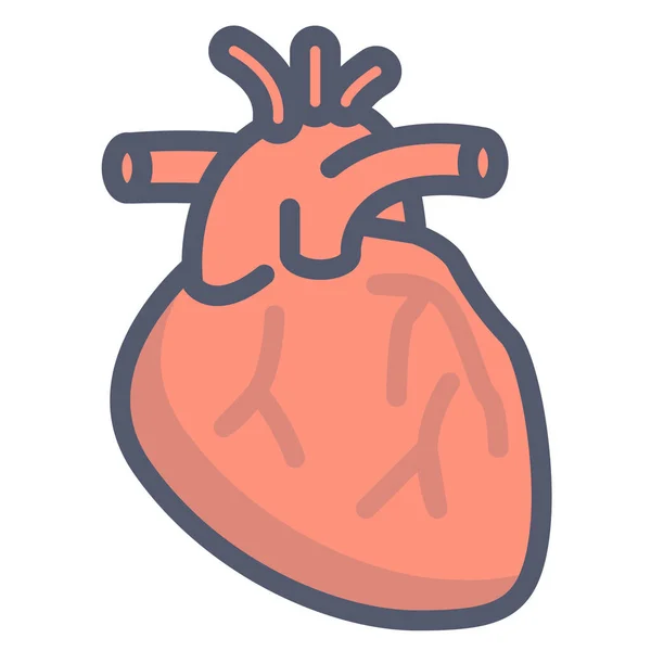 Εικονίδιο Ιστού Καρδιάς Απλή Διανυσματική Απεικόνιση — Διανυσματικό Αρχείο