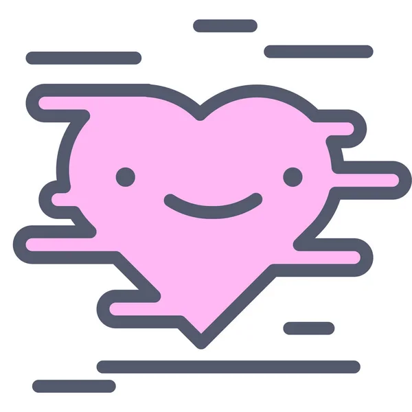 Corazón Amor Icono Web Ilustración Simple — Vector de stock