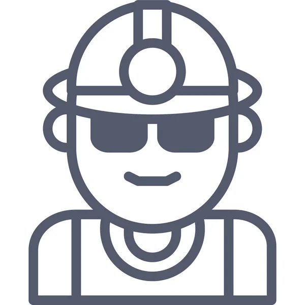 Worker Vector Icon Modern Simple Design — Stock Vector