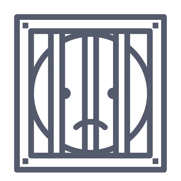 Тюрьме Веб Иконка Простой Дизайн — стоковый вектор