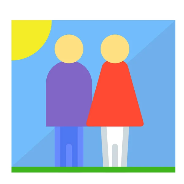 Couple Icon Vector Illustration — Stock Vector