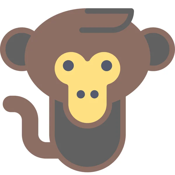 Monkey Face Expression Emoticon Vector Illustration — Stock Vector