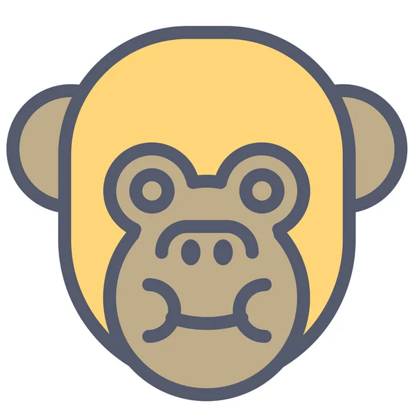 Емоційне Обличчя Мавпи Векторні Ілюстрації — стоковий вектор