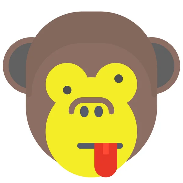 Емоційне Обличчя Мавпи Векторні Ілюстрації — стоковий вектор