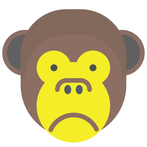 Maymun Yüz Ifadesi Ifadesi Vektör Illüstrasyonu — Stok Vektör