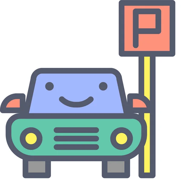 Αυτοκίνητο Web Εικονίδιο Απλό Σχεδιασμό — Διανυσματικό Αρχείο