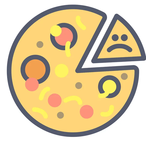 Icône Web Pizza Illustration Vectorielle Simple Isolé Sur Fond Blanc — Image vectorielle