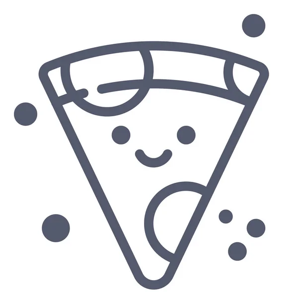 Веб Іконка Піци Проста Векторна Ілюстрація Ізольована Білому Фоні — стоковий вектор