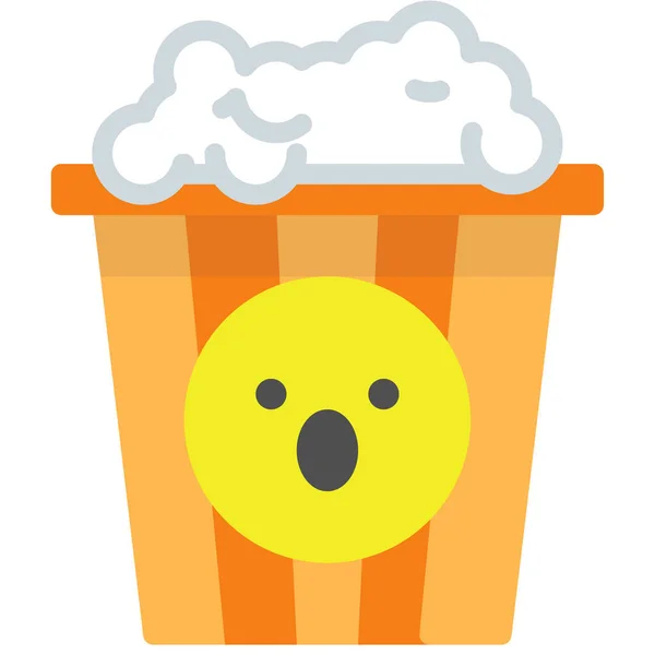 Popcorn Web Icon Simple Illustration — Stock Vector