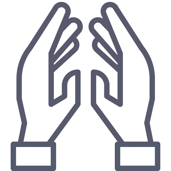 Иконка Молитвенного Вектора Простая Векторная Иллюстрация Белом Фоне — стоковый вектор