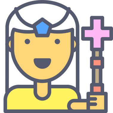 karakter web simgesi, basit vektör illüstrasyonu 