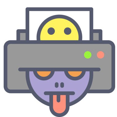 Yazıcı. Web simgesi basit illüstrasyon