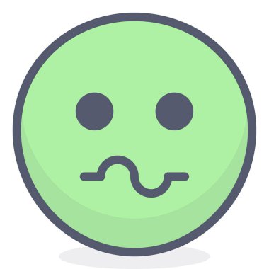 tepki emoji simgesi, vektör illüstrasyonu beyaz arkaplanda izole edildi