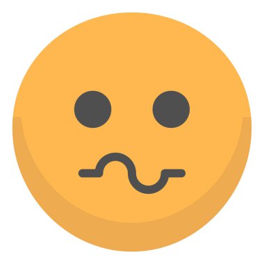 tepki emoji simgesi, vektör illüstrasyonu beyaz arkaplanda izole edildi