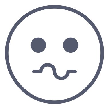 tepki emoji simgesi, vektör illüstrasyonu beyaz arkaplanda izole edildi