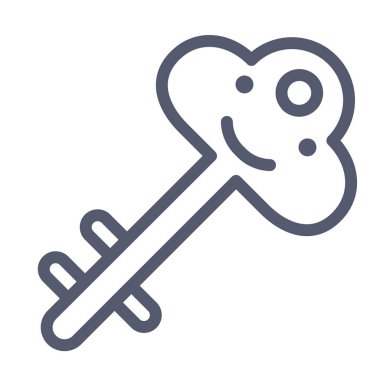 anahtar vektör ince çizgi simgesi