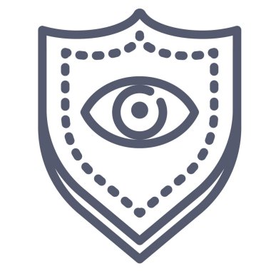 Güvenlik sistemi simgesi vektör illüstrasyonu 