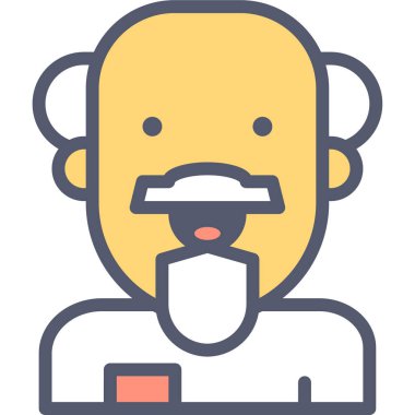 Doktor. Web simgesi basit illüstrasyon