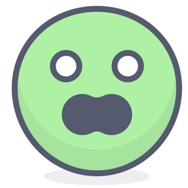 çığlık emoji simgesi, vektör illüstrasyonu beyaz arkaplanda izole