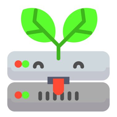 sunucu web simgesi, basit vektör illüstrasyonu