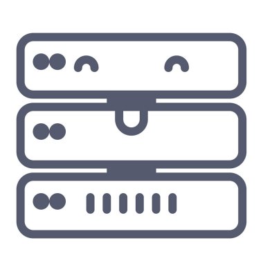 sunucu web simgesi, basit vektör illüstrasyonu