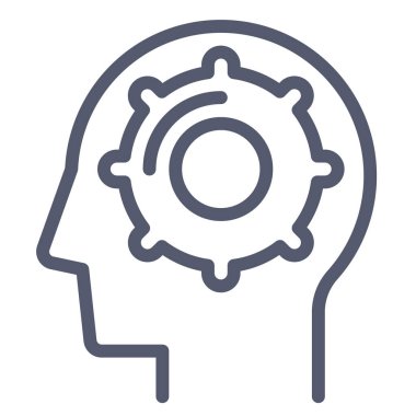 İnsan kafası. Basit resimleme