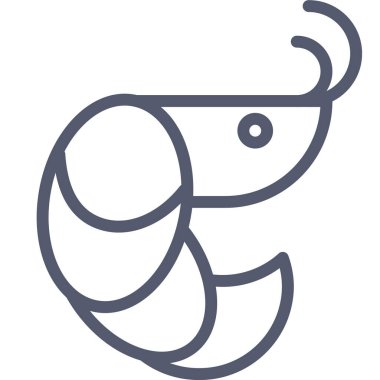 Karides simgesi, vektör çizimi