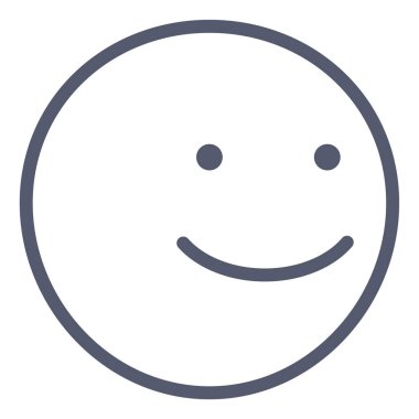 gülümseyen emoji simgesi, vektör illüstrasyonu beyaz arkaplanda izole 