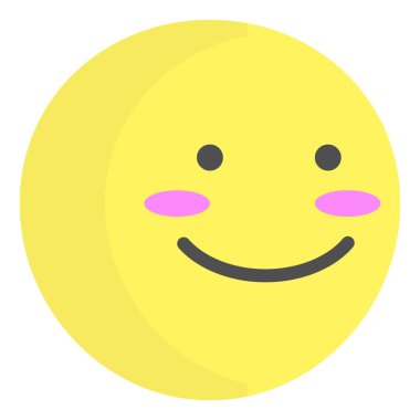 gülümseyen emoji simgesi, vektör illüstrasyonu beyaz arkaplanda izole 