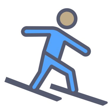 Koşuyor. Web simgesi basit illüstrasyon