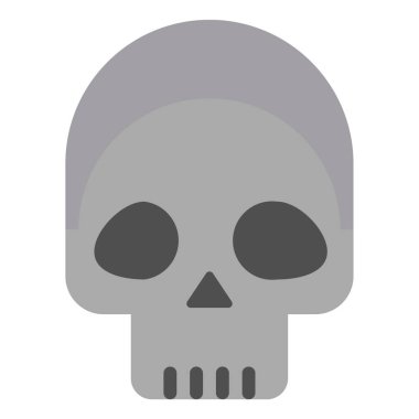 kafatası simgesi, vektör illüstrasyonu beyaz arkaplanda izole edildi