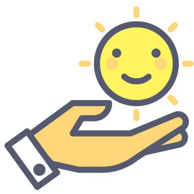 Şirin yüz ifadesi. Basit tasarım