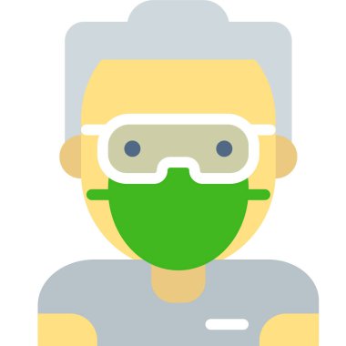 Doktor. Web simgesi basit illüstrasyon