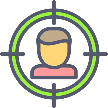 hedef simge, vektör illüstrasyonu