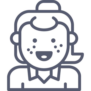 öğrenci web simgesi basit illüstrasyon