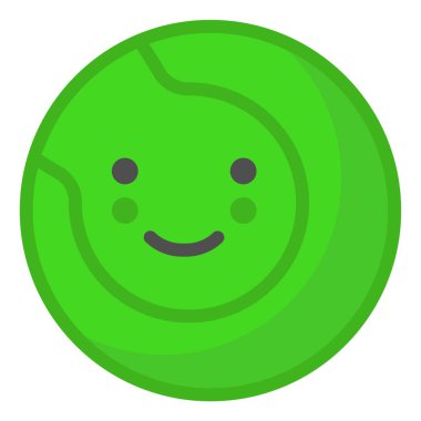 Mutlu yüz simgesi simgesi. Beyaz arkaplanda izole edilmiş web tasarımı için gülümseyen sevimli gülümseme vektör simgeleri çizgi filmi