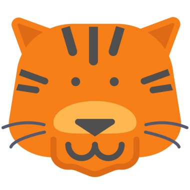 Şirin yüz ifadesi. Basit tasarım