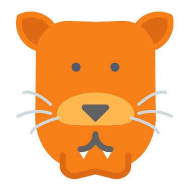 Şirin yüz ifadesi. Basit tasarım