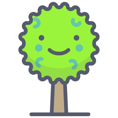 Beyaz arkaplanda yaprakları olan yeşil ağaç