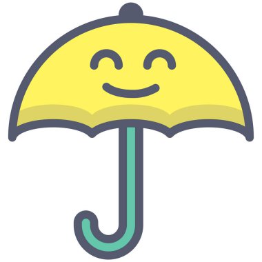 Şemsiye. Web simgesi basit illüstrasyon