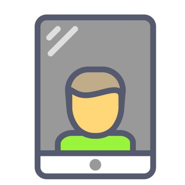 kullanıcı profili simgesi, basit vektör illüstrasyonu 